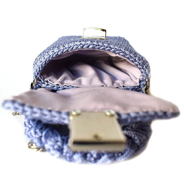 Τσαντάκι Χιαστί Micro Μώβ - χιαστί, τσάντα, πλεκτές τσάντες, φθηνές - 5