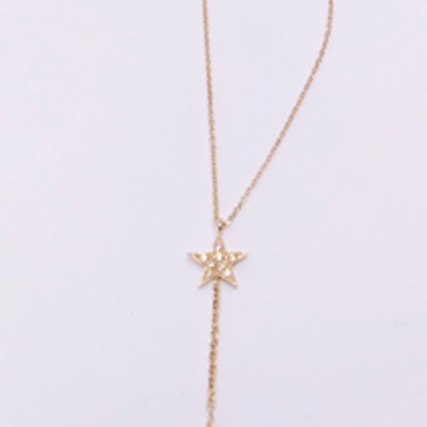 Ασημένιο κολιέ Αστέρια - γυναικεία, ασήμι 925, αστέρι, κοντά, ζιργκόν