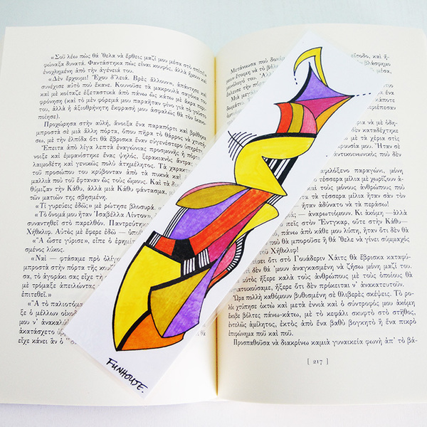 Σελιδοδείκτης abstract art 2 - ζωγραφισμένα στο χέρι, σελιδοδείκτες, πρωτότυπα δώρα, unisex gifts - 2