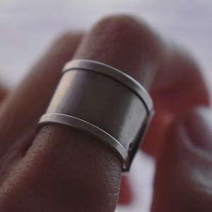 Σφυρήλατο αυξομειούμενο δαχτυλίδι - επάργυρα, μεγάλα, αυξομειούμενα, φθηνά - 4