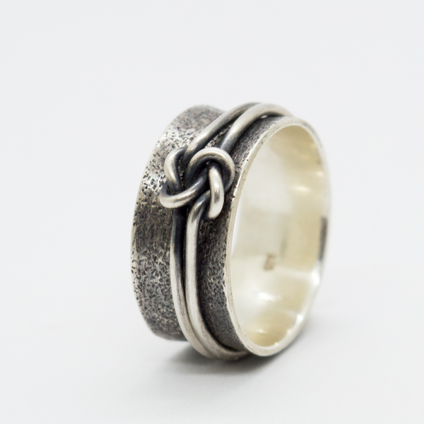 Ασημένιο spinner ''love knot'' δαχτυλίδι - ασήμι, χειροποίητα, σταθερά