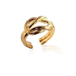 Δαχτυλίδι Stable Knot - Χρώμα Χρυσό - επιχρυσωμένα, ορείχαλκος, μικρά, boho, boho, αυξομειούμενα, φθηνά