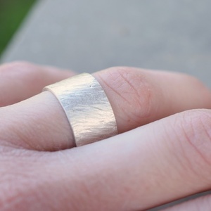 Δαχτυλίδι φαρδύ σφυρήλατο ασήμι 925 - ασήμι, επάργυρα, boho, σταθερά, μεγάλα - 2