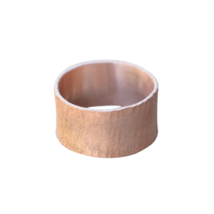 Ροζ επιχρυσωμένο φαρδύ δαχτυλίδι σφυρήλατο ασήμι 925 - ασήμι, επιχρυσωμένα, σταθερά, μεγάλα