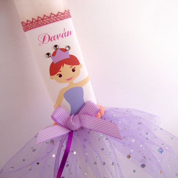 ♥ Λαμπάδα "Πριγκίπισσα" με όνομα παιδιού - 2020 - κορίτσι, λαμπάδες, όνομα - μονόγραμμα, μπαλαρίνες, πριγκίπισσα, πριγκίπισσα, για παιδιά, πριγκίπισσες, προσωποποιημένα - 3