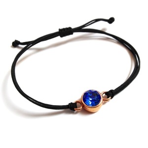 Blue Bracelet - Rose Gold - charms, ορείχαλκος, χεριού, αυξομειούμενα