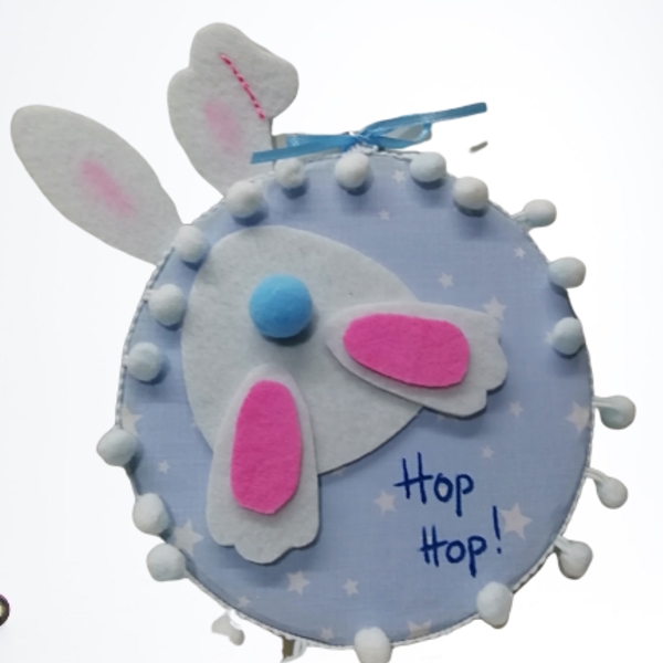 πασχαλινό σετ νονάς χειροποίητο bunny 1 - αγόρι, λαμπάδες, λούτρινα, personalised, για παιδιά, για μωρά - 3
