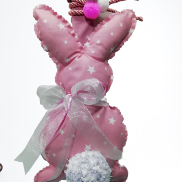 πασχαλινό σετ νονάς χειροποίητο bunny - κορίτσι, λαμπάδες, λούτρινα, personalised, για παιδιά, για μωρά - 3