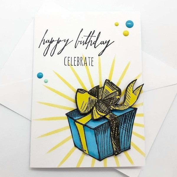 Ευχετήρια κάρτα Γενεθλίων - Δώρο - χειροποίητα, γενέθλια, δώρα γενεθλίων, κάρτα ευχών - 2