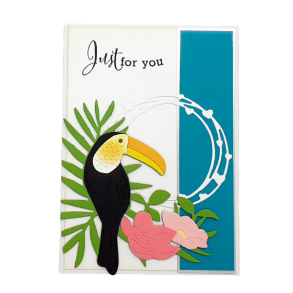 Ευχετήρια κάρτα - Tropical, Toucan - χειροποίητα, κάρτα ευχών, γενική χρήση