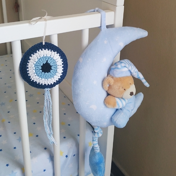 Καλάθι και ματάκι μπλε για νεογέννητο αγόρι - αγόρι, σετ δώρου - 4