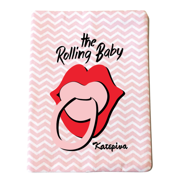 Θήκη Βιβλιαρίου Υγείας - Rolling Baby Pink - κορίτσι, αγόρι, δώρα για βάπτιση, θήκες βιβλιαρίου, μαιευτήριο