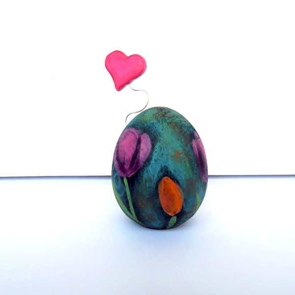 Ξύλινοό Αυγό! - ζωγραφισμένα στο χέρι, διακοσμητικά, πασχαλινά αυγά διακοσμητικά - 3
