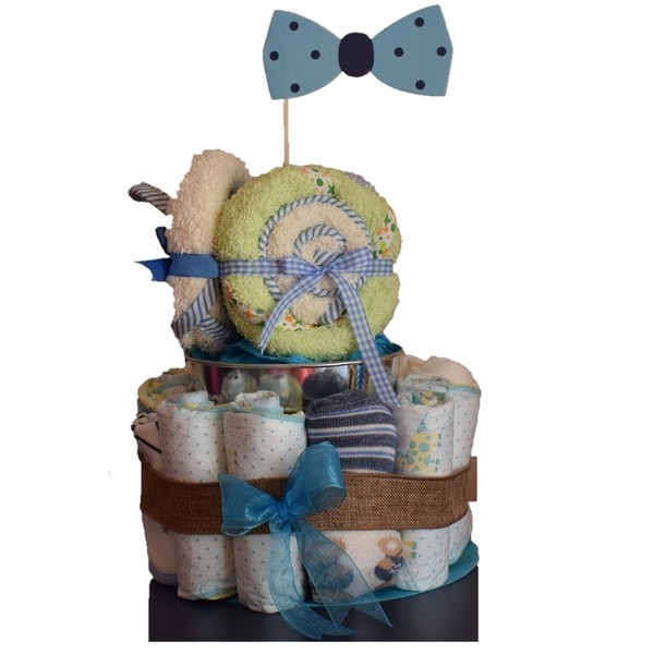 Diaper Lollipop (Diaper Cake) - αγόρι, δώρα για βάπτιση, σετ δώρου, δώρο γέννησης, diaper cake