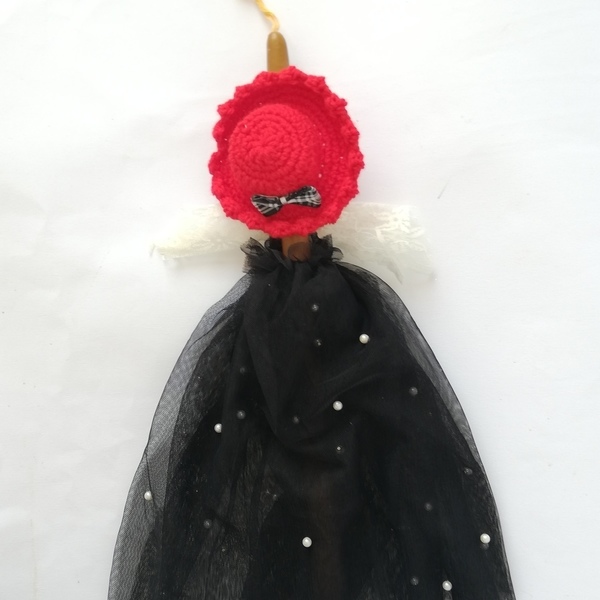 Πασχαλινή Λαμπάδα Φόρεμα Μαύρο με Πλεκτό Καπέλο! - κορίτσι, λαμπάδες, για παιδιά, για ενήλικες, για εφήβους - 4