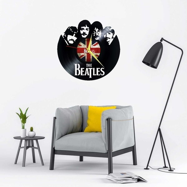 The BEATLES Vinyl Record Wall Clock - τοίχου, ρολόγια - 2