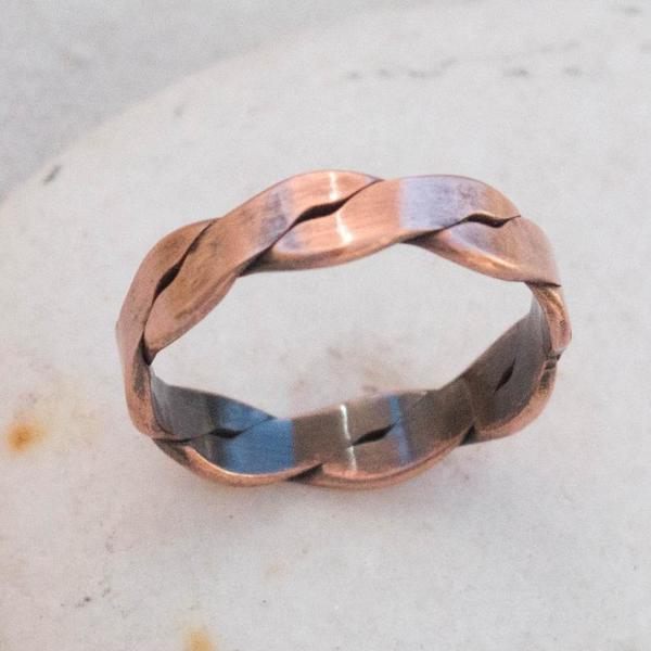 Χάλκινο rustic δαχτυλίδι - δαχτυλίδι, δαχτυλίδια, σταθερά - 4