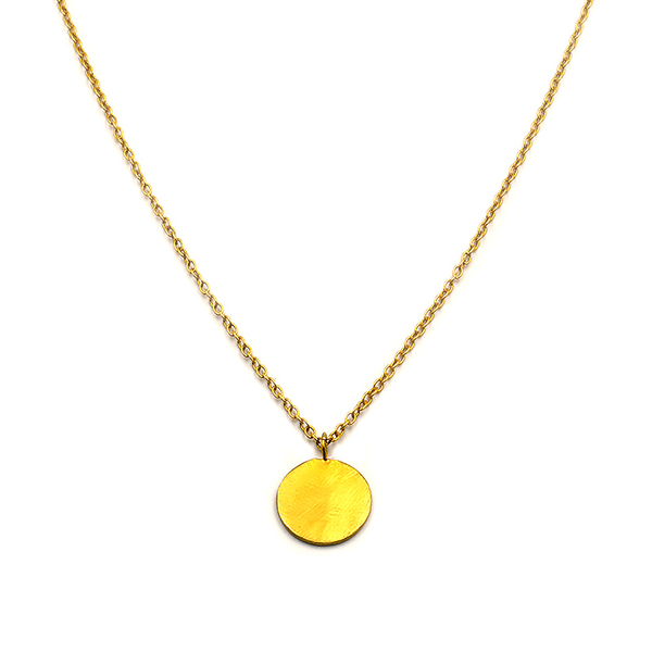 Χειροποίητο Κολιέ από Επιχρυσωμένο Ασήμι 925 σε Σχήμα Κύκλου Susie Gold - επιχρυσωμένα, ασήμι 925, κύκλος, κοντά, boho