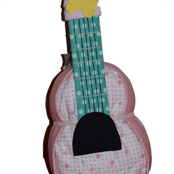 Diaper Cake (Diaper Guitar) - δώρα για βάπτιση, baby shower, σετ δώρου, δώρο γέννησης, diaper cake