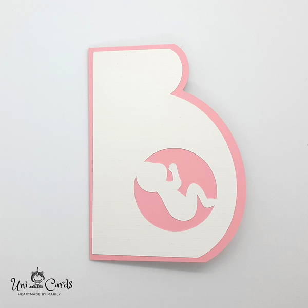Ευχετήρια κάρτα Εγκυμοσύνη - κορίτσι, αγόρι, βρεφικά, γέννηση - 2
