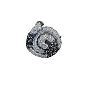 δαχτυλίδι πλεκτό σπείρα λούρεξ ασημί μαύρο - μεγάλα, αυξομειούμενα, φθηνά