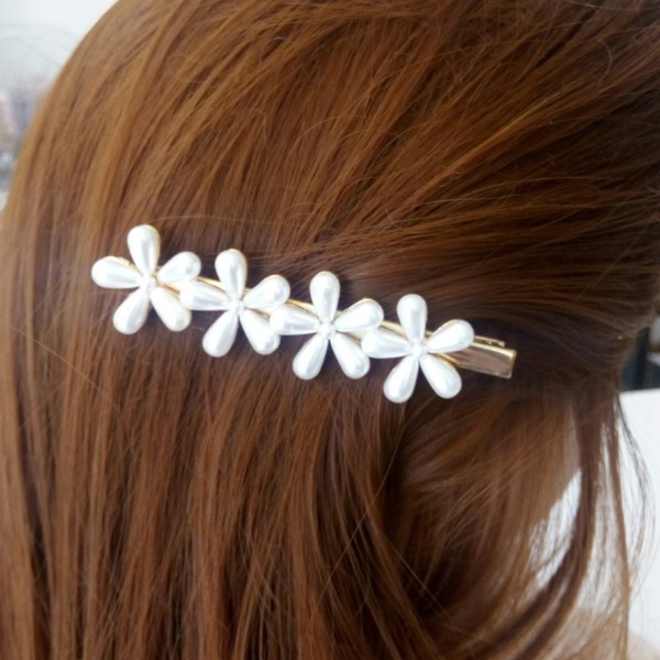 Τσιμπιδάκι κλιπ μαλλιών με πέρλες - πέρλες, μοδάτο, trend, hair clips - 4