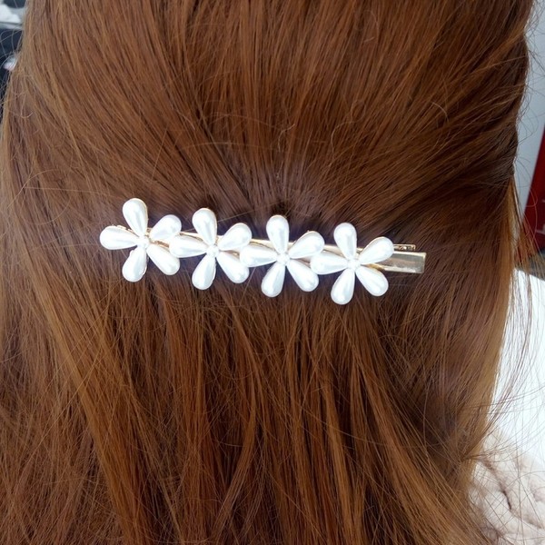 Τσιμπιδάκι κλιπ μαλλιών με πέρλες - πέρλες, μοδάτο, trend, hair clips - 5
