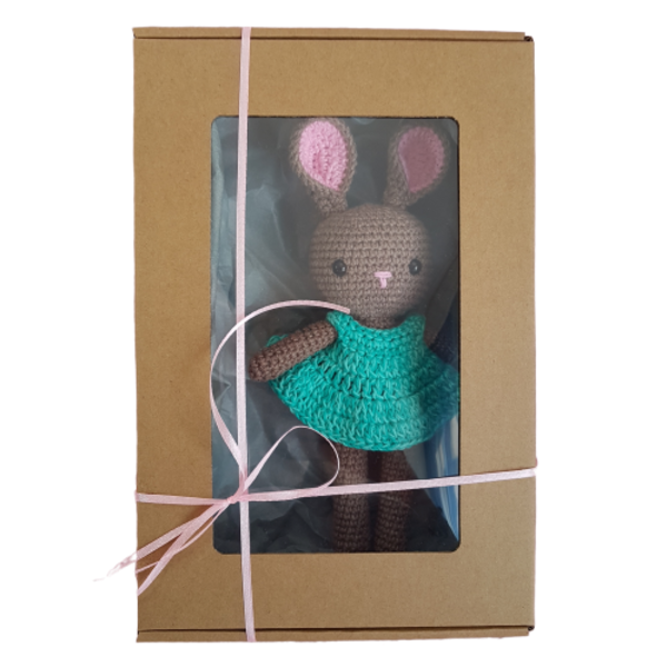 Πλεκτό ποντικάκι με φορεματάκι - δώρο, λούτρινα, παιχνίδια, amigurumi, δώρο γέννησης - 5