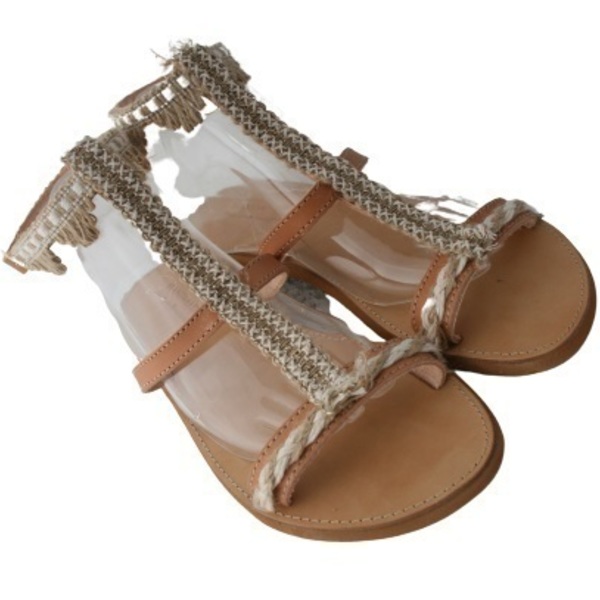 Gladiator sandals for women σε γήινες αποχρώσεις. - φλατ, δώρα για γυναίκες, ankle strap - 2