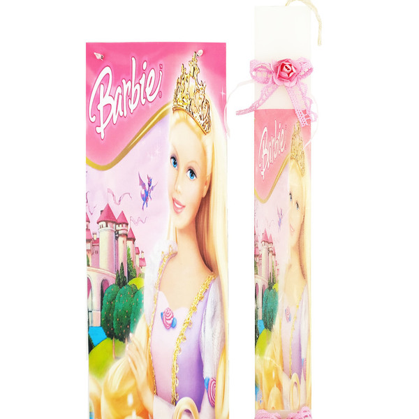 Χειροποίητο set λαμπάδα Barbie - λαμπάδες, πριγκίπισσα, για παιδιά, ήρωες κινουμένων σχεδίων