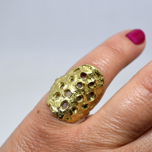 Δαχτυλίδι Σεβαλιέ Πανσέληνος ❣❣ - chevalier, επιχρυσωμένα, boho, boho, μπρούντζος, αυξομειούμενα, φθηνά - 2