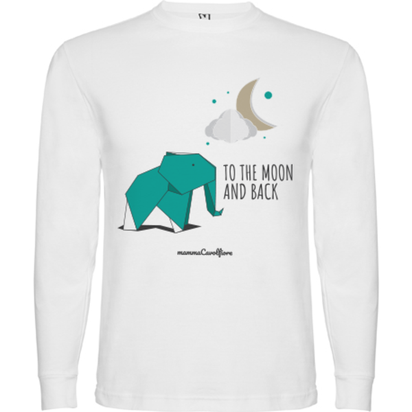 Παιδικό μακρυμάνικο μπλουζάκι LFANTS - "Guess how much I Love you" - "To the Moon and Back" - βαμβάκι, ελεφαντάκι, παιδικά ρούχα - 2