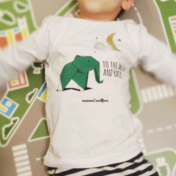 Παιδικό μακρυμάνικο μπλουζάκι LFANTS - "Guess how much I Love you" - "To the Moon and Back" - βαμβάκι, ελεφαντάκι, παιδικά ρούχα