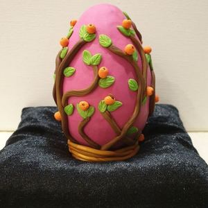 Πασχαλινο αυγο σε ροζ χρωμα με λουλουδια - κορίτσι, διακοσμητικά, για παιδιά, για ενήλικες, για εφήβους