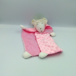ΚουβερτακιΠροβατακι νανι διαστ.;0,37Χ0,30χρωμα ροζ - κορίτσι, δώρο γέννησης, μασητικά μωρού - 3