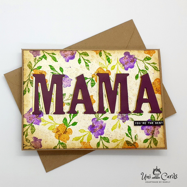 Kάρτα για τη γιορτή της Μητέρας - "ΜΑΜΑ" - μαμά, γιορτή της μητέρας, ευχετήριες κάρτες - 4
