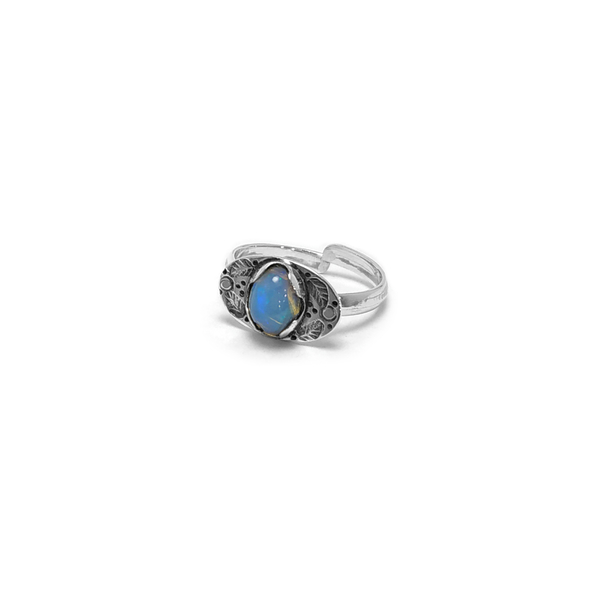 "Magic Opaal " - Χειροποίητο δαχτυλίδι από ασήμι 925 και Οπάλιo! - ασήμι, ημιπολύτιμες πέτρες, μικρά, μικρά, οπάλιο, boho, αυξομειούμενα