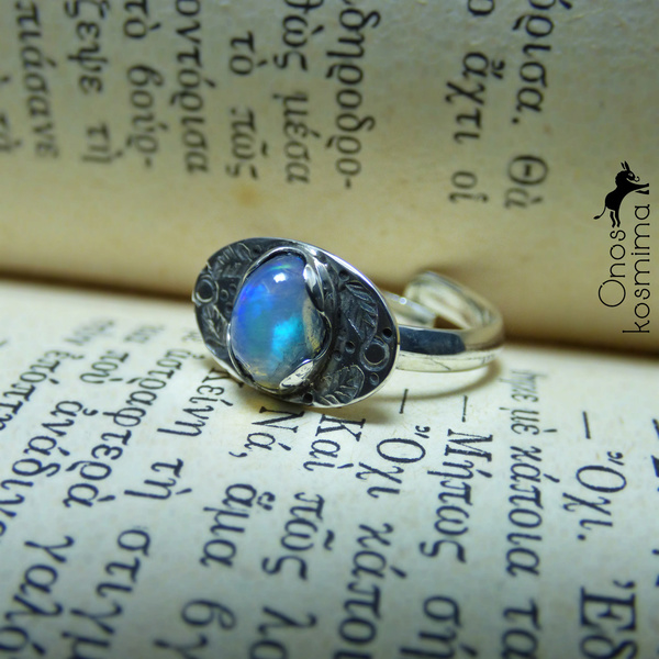 "Magic Opaal " - Χειροποίητο δαχτυλίδι από ασήμι 925 και Οπάλιo! - ασήμι, ημιπολύτιμες πέτρες, μικρά, μικρά, οπάλιο, boho, αυξομειούμενα - 3