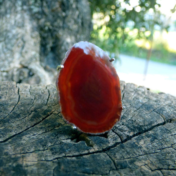 " Red light lace ring" - Χειροποίητο δαχτυλίδι με έναν υπέροχο κόκκινο Δαντελωτό Αχάτη!. - ημιπολύτιμες πέτρες, αχάτης, επάργυρα, πεταλούδα, boho, αυξομειούμενα, φθηνά - 4