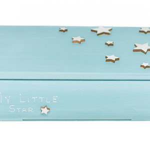 ΧΕΙΡΟΠΟΙΗΤΟ ΚΟΥΤΙ «MY LITTLE STAR» - αγόρι, οργάνωση & αποθήκευση, δώρα γενεθλίων, κουτιά αποθήκευσης, προσωποποιημένα - 2