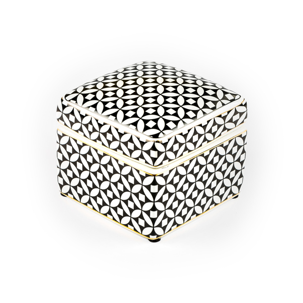 Πορσελάνινο τετράγωνο κουτί με αρωματικό φυτικό κερί - αρωματικά κεριά