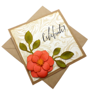 Ευχετήρια κάρτα - Asian Flower - λουλούδια, τριαντάφυλλο, γενέθλια, γιορτή της μητέρας, επέτειος, γάμος, γενική χρήση, δώρα επετείου
