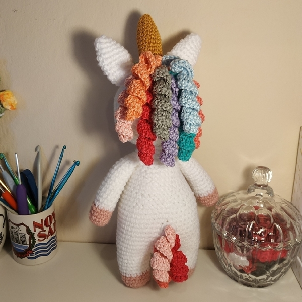 Πλεκτή κούκλα μονόκερος unicorn amigurumi - Anthia - κορίτσι, λούτρινα, μονόκερος, amigurumi - 3