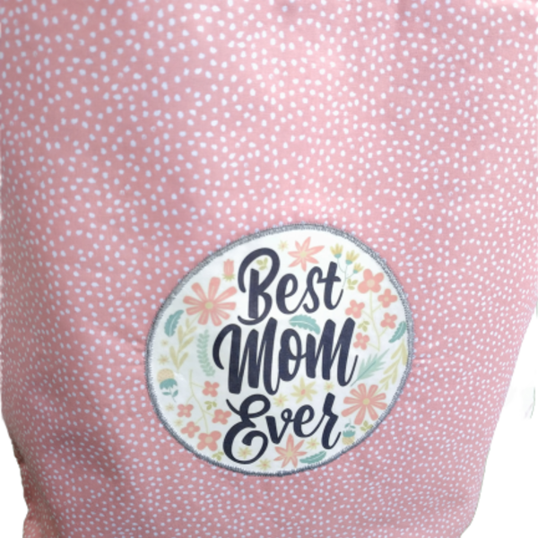 Tote bag Best Mom ever - ύφασμα, ώμου, καθημερινό, διακοσμητικά, tote, γιορτή της μητέρας - 4