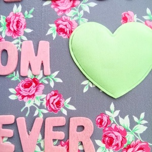 ♥ Floral Καδράκι για την Μαμά - πίνακες & κάδρα, μαμά, κρεμαστά, μητέρα - 2