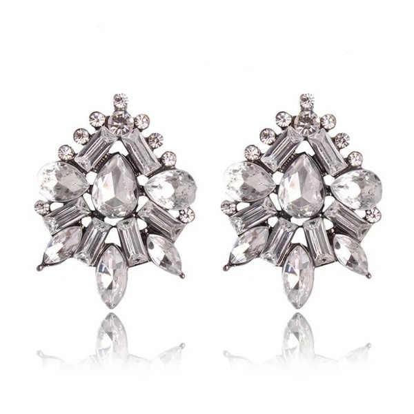 crystal earrings - καρφωτά