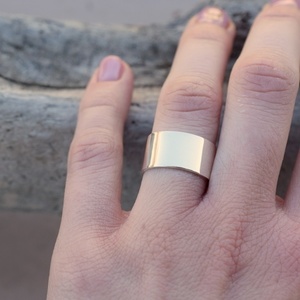10mm φαρδύ δαχτυλίδι ασήμι 925 - ασήμι, σταθερά, μεγάλα, boho