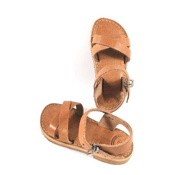 Παιδικό Δερμάτινο Σανδάλι "Baby Sandals" - δέρμα, σανδάλια, αρχαιοελληνικό, gladiator, φλατ - 3
