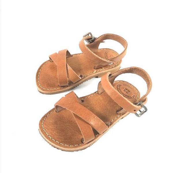 Παιδικό Δερμάτινο Σανδάλι "Baby Sandals" - δέρμα, σανδάλια, αρχαιοελληνικό, gladiator, φλατ - 4