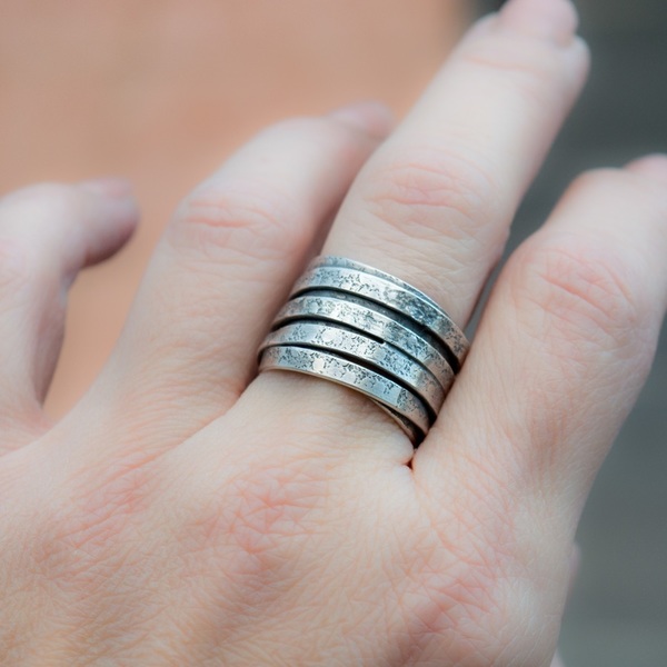 Φαρδύ ασημένιο unisex δαχτυλίδι - ασήμι, δαχτυλίδι, δαχτυλίδια, σταθερά, μεγάλα - 3